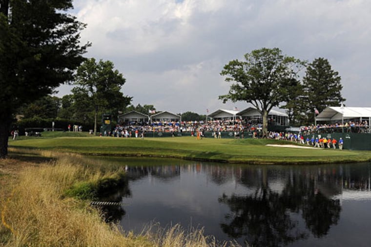 A course scenic shot of the 17th hole during the final round of the AT&T National at Aronimink Golf Club on July 3, 2011, in Newtown Square.