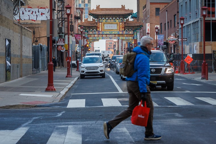 The iconic Chinatown Arch, as seen from 10th and Filbert Streets on Jan. 13, 2025.