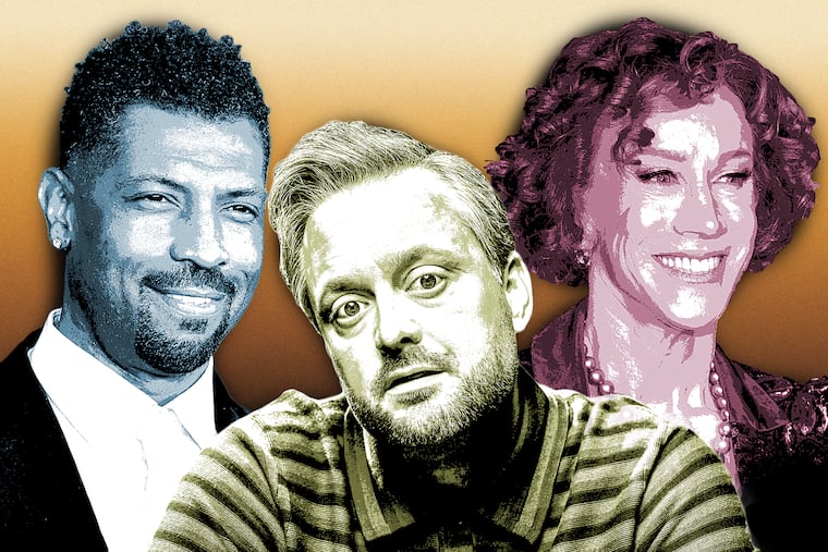 Deon Cole (from left), Nate Bargatze, and Kathy Griffin are just a few of the best stand-up comedians coming to Philadelphia in 2025. Others include Colin Jost, Jordan Jensen, Adam Ray, Rachel Scanlon, and Sheng Wang.