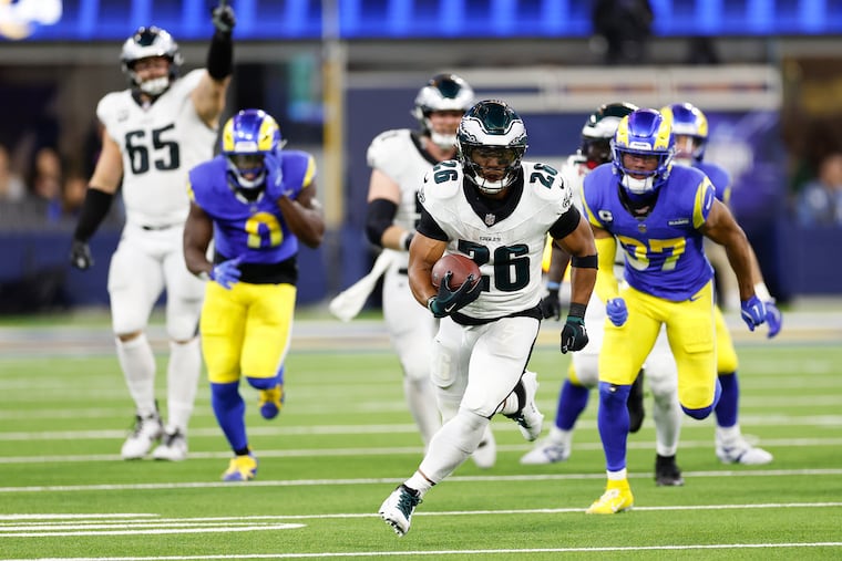 Eagles running back Saquon Barkley exploded for a career-high 255 yards in a Week 12 win.