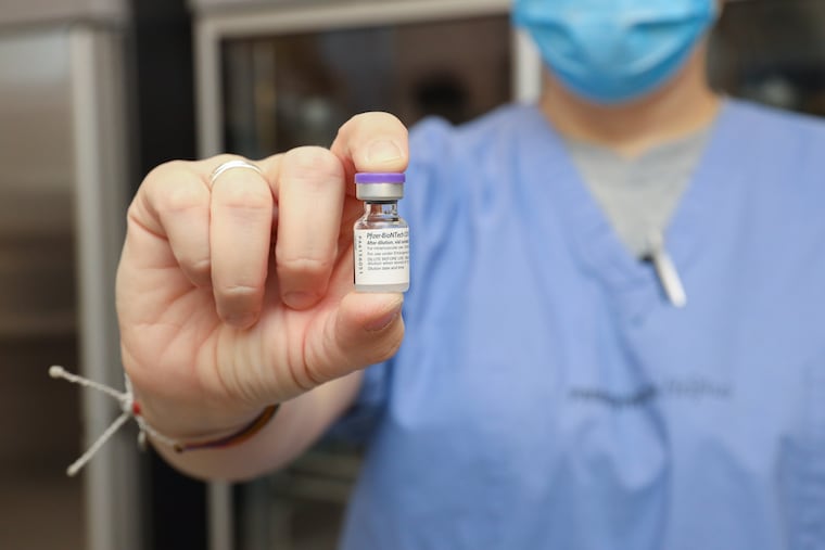 The first doses of the Pfizer-BioNTech COVID19 vaccine are delivered to Penn Medicine's Pennsylvania Hospital on Dec. 15, 2020.