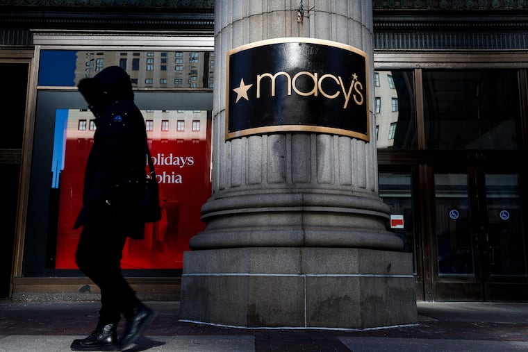 The exterior of Macy’s at 13th and Market Streets on Thursday.