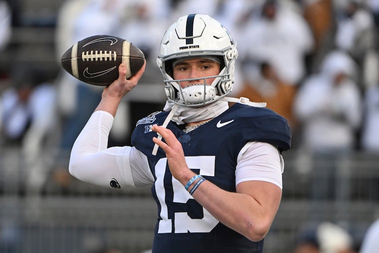 Penn State quarterback Drew Allar hopes to lead the Nittany Lions to a win against Notre Dame Thursday night in the Orange Bowl.