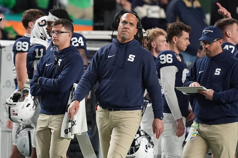 Penn State head coach James Franklin was emotional after the loss to Notre Dame.