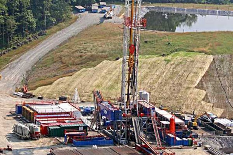 The Marcellus Shale drilling operation near Waynesburg, Pa.