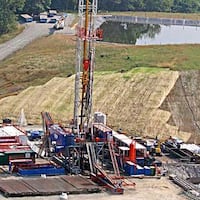 The Marcellus Shale drilling operation near Waynesburg, Pa.