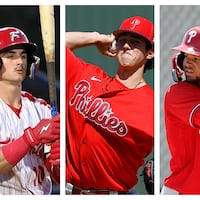 From left: Aidan Miller, Andrew Painter, and Justin Crawford