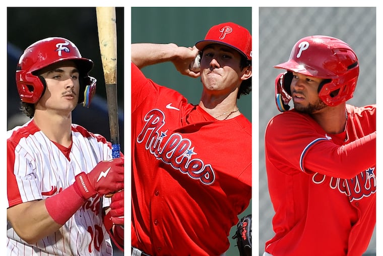 From left: Aidan Miller, Andrew Painter, and Justin Crawford